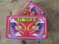 これは「音」の主役、爆竹です。これを箱ごと火付けして地面にたたきつけています(恐怖)